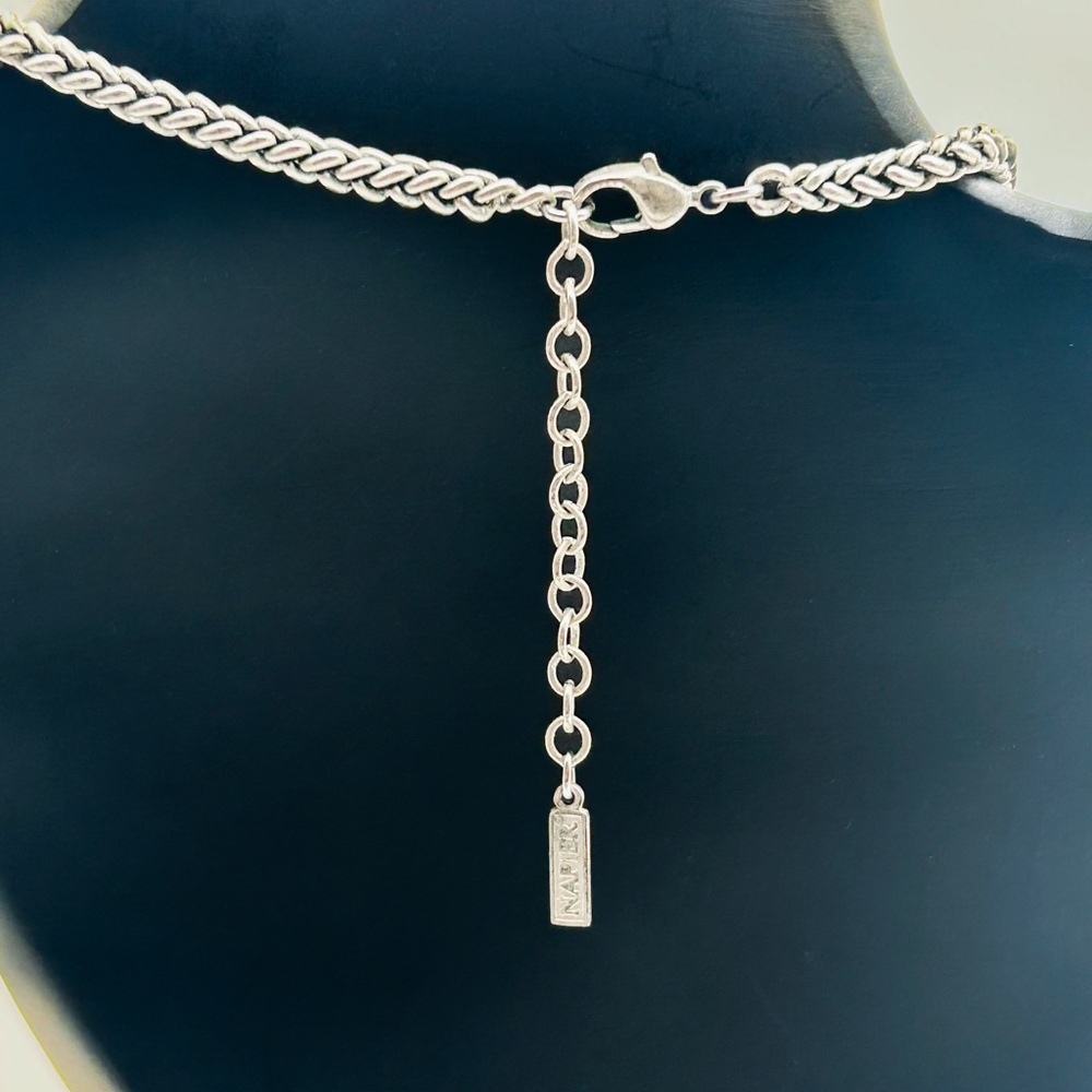Napier Silver Necklace with Intricate Accents - Picture 13 of 14
